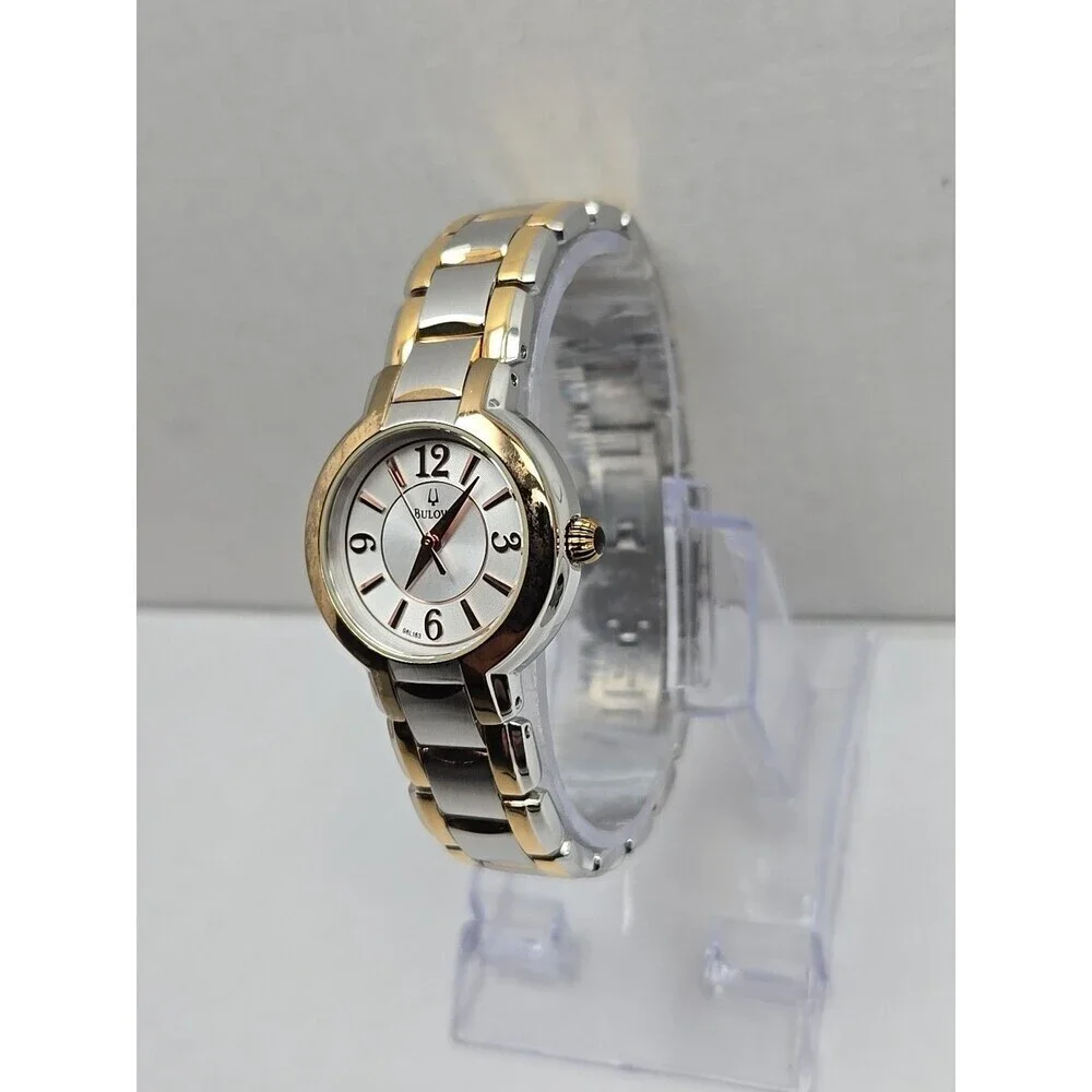 Bulova 98L158 Womens Two Tone Stainless Steel Quartz Watch New Battery